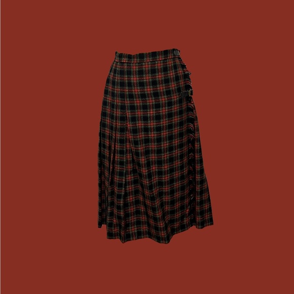 🍒▪️Vintage Plaid A-Line Midi Skirt▪️🍒 - Picture 1 of 6